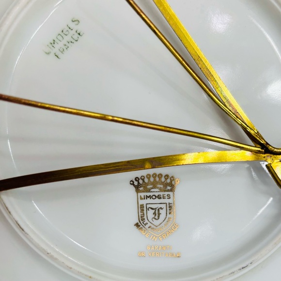 Limoges France Porcelain Miniature Dish Plate w/ Stand - Picture 2 of 4